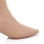 Beige Flyknit Ankle Boot - Close-up View