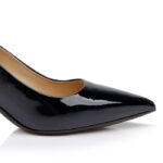 Black Patent Leather Pump - Close-up View