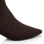 Coffee Brown Flyknit Ankle Boot - Close-up View