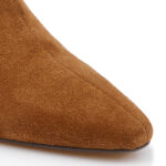 Cognac leather ankle boot - Close-up View