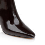Dark brown leather ankle boot - Close-up View