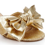 Gold Heel Sandal - Close-up View