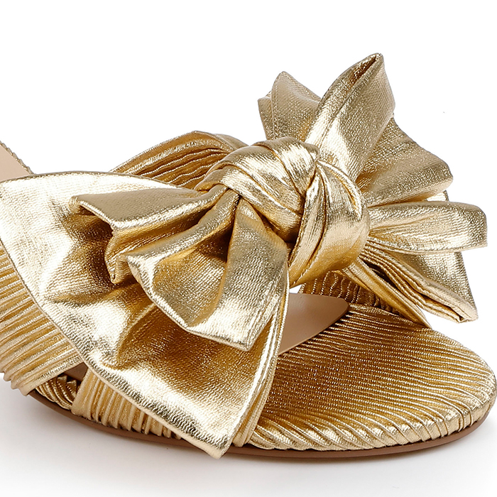 Gold Heel Sandal - Close-up View