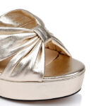 Gold Metallic Platform Sandal - Close-up View