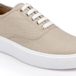 Leonardo Taupe Lace Up - Close-up View