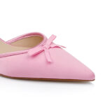 Moonlight Mauve Satin Sandal - Close-up View