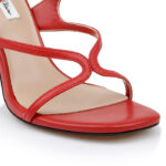 Red Kid Leatherl Sandal - Close-up View