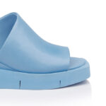 Sky Blue Cow Leather Sandal - Close-up View