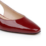 Wine Kid Leather Sandal - Close-up View