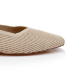 Cream Flyknit Pump - Close-up View