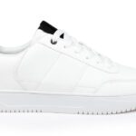 Giorgio White Lace Up with Navy Tongue Label - Main View