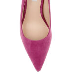 Deep Orchid Mixed Kid Suede Stiletto Pump - Angle View