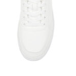 Giorgio White Lace Up with Navy Tongue Label - Side View