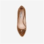 Tan Metallic Leo Micro suede High Heel Pump - Main View