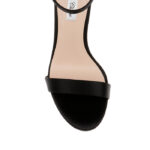 Black Lux Satin High Heel Sandal - Back View